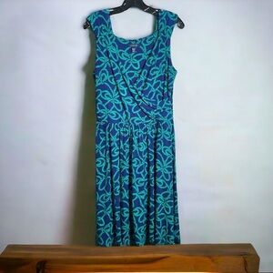 Lands End fit & flare nautical rope dress size M/P 10-12